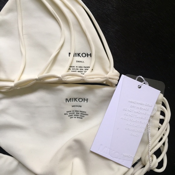 MIKOH Banyans S / Lanai M Bikini Set in Bone NWT - Picture 4 of 4